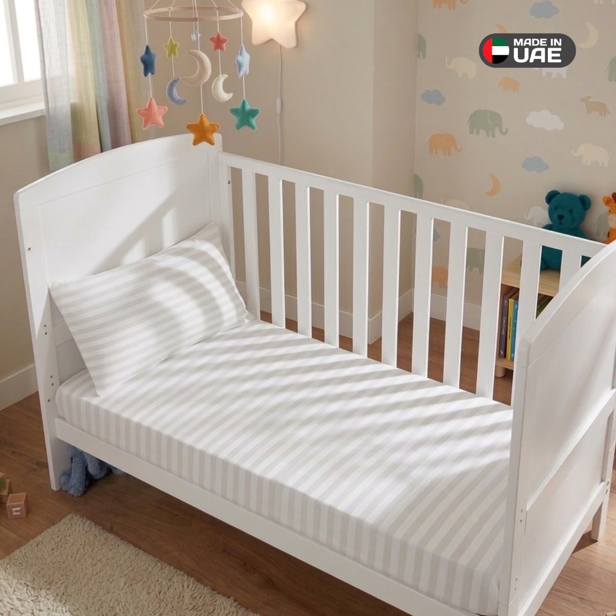 300TC Premium Cotton Kids' Crib Sheet Set