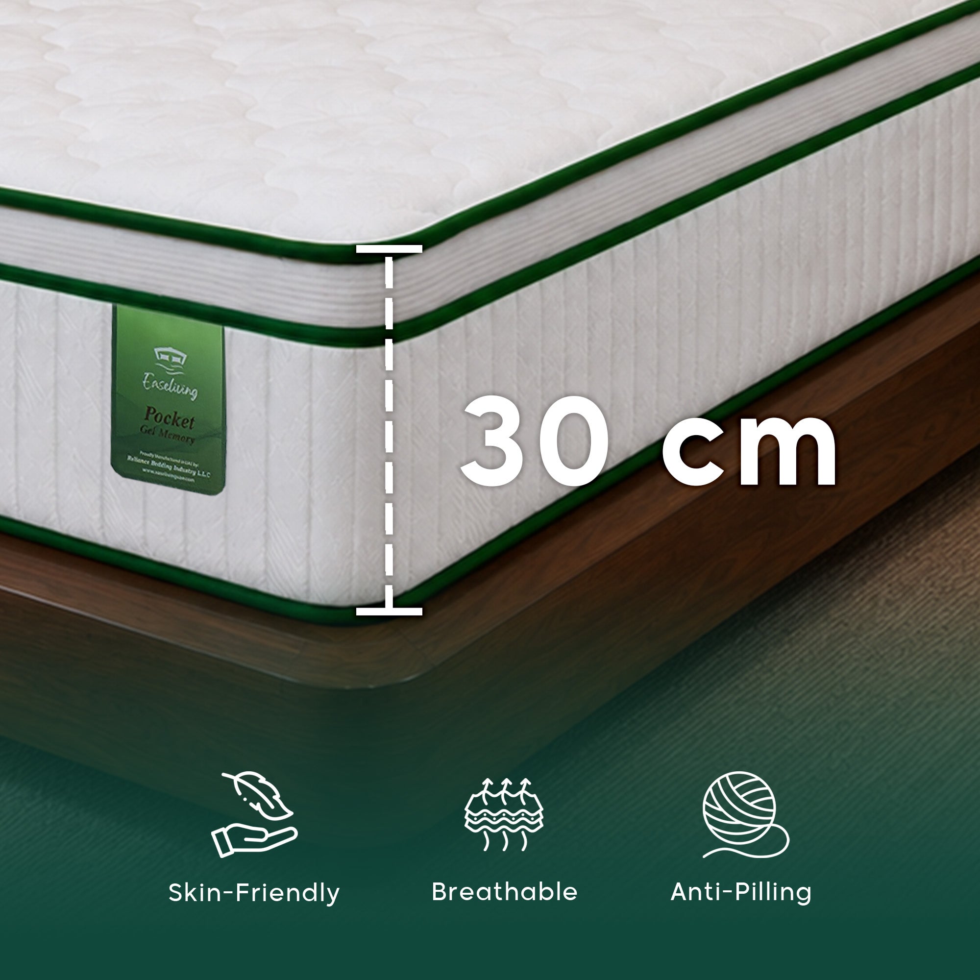 Pocket Cool Gel Memory Foam  Mattress | Plush Hybrid Euro Top with Cooling Gel