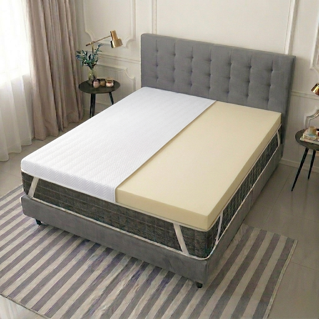 Mattress Foam Topper | Medium Soft Foam with Breathable Knit Fabric Cover