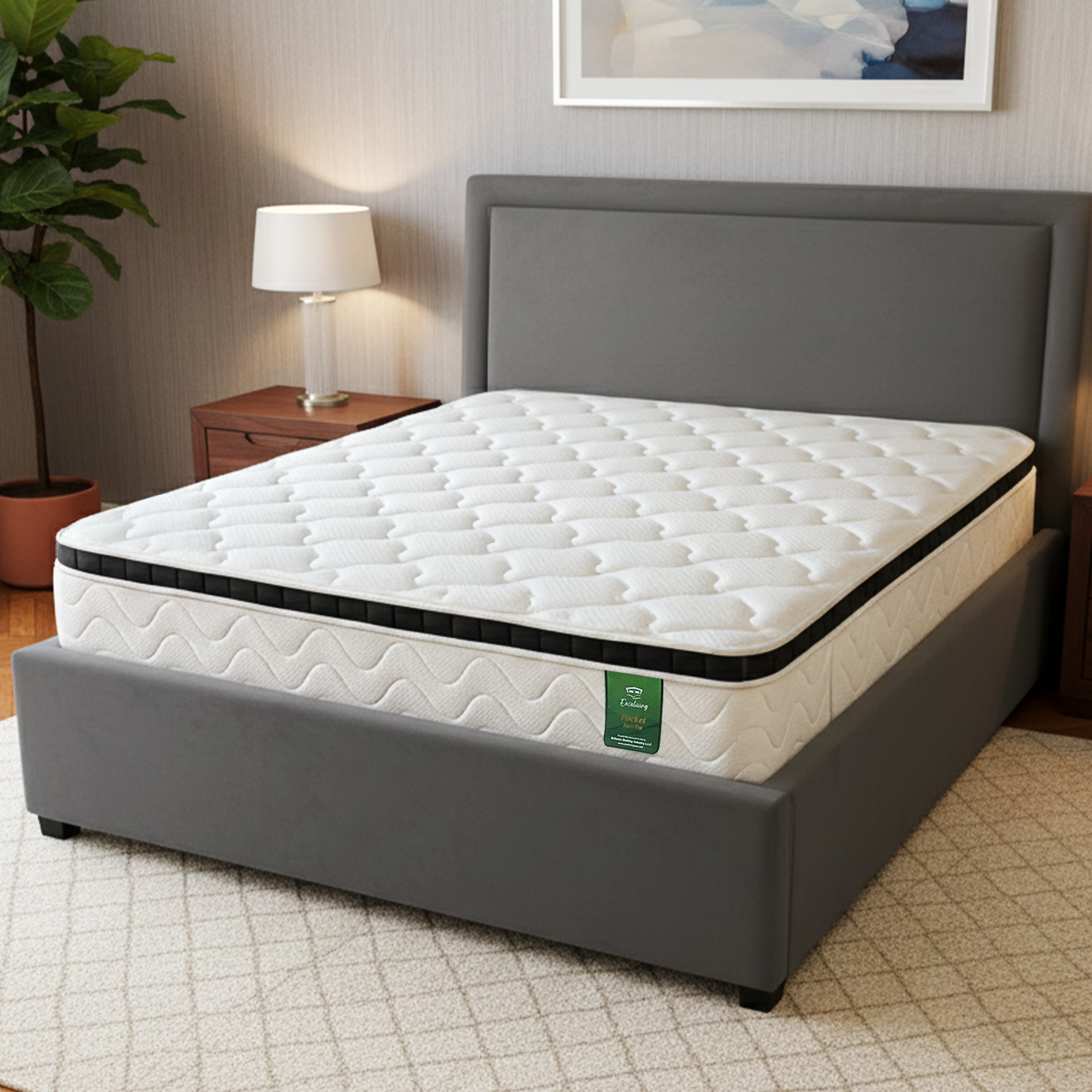 Pocket Cool Gel Memory Foam  Mattress | Plush Hybrid Euro Top with Cooling Gel