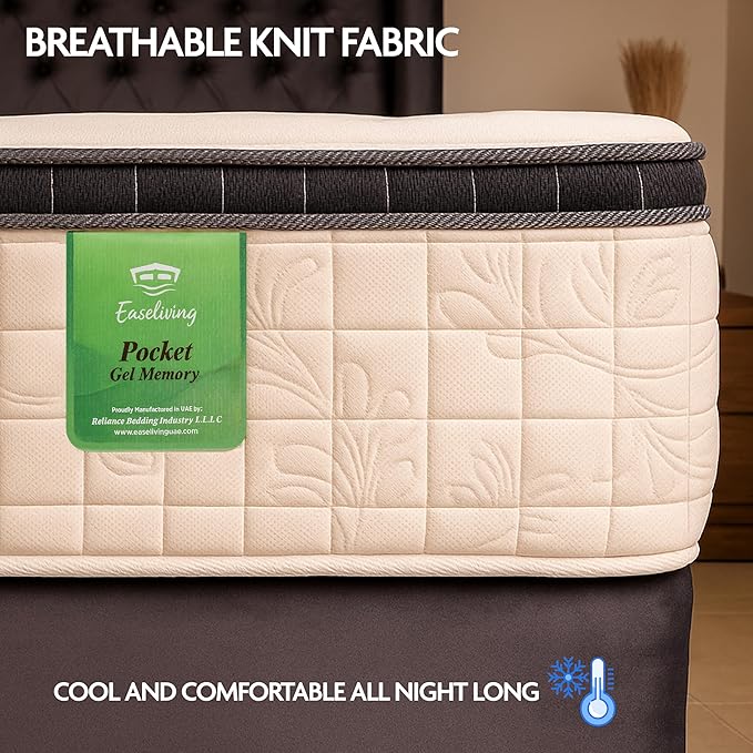 pocket gel foam mattress view