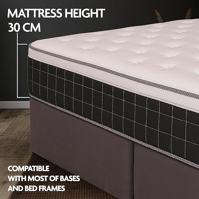 pocket spring memory foam height image